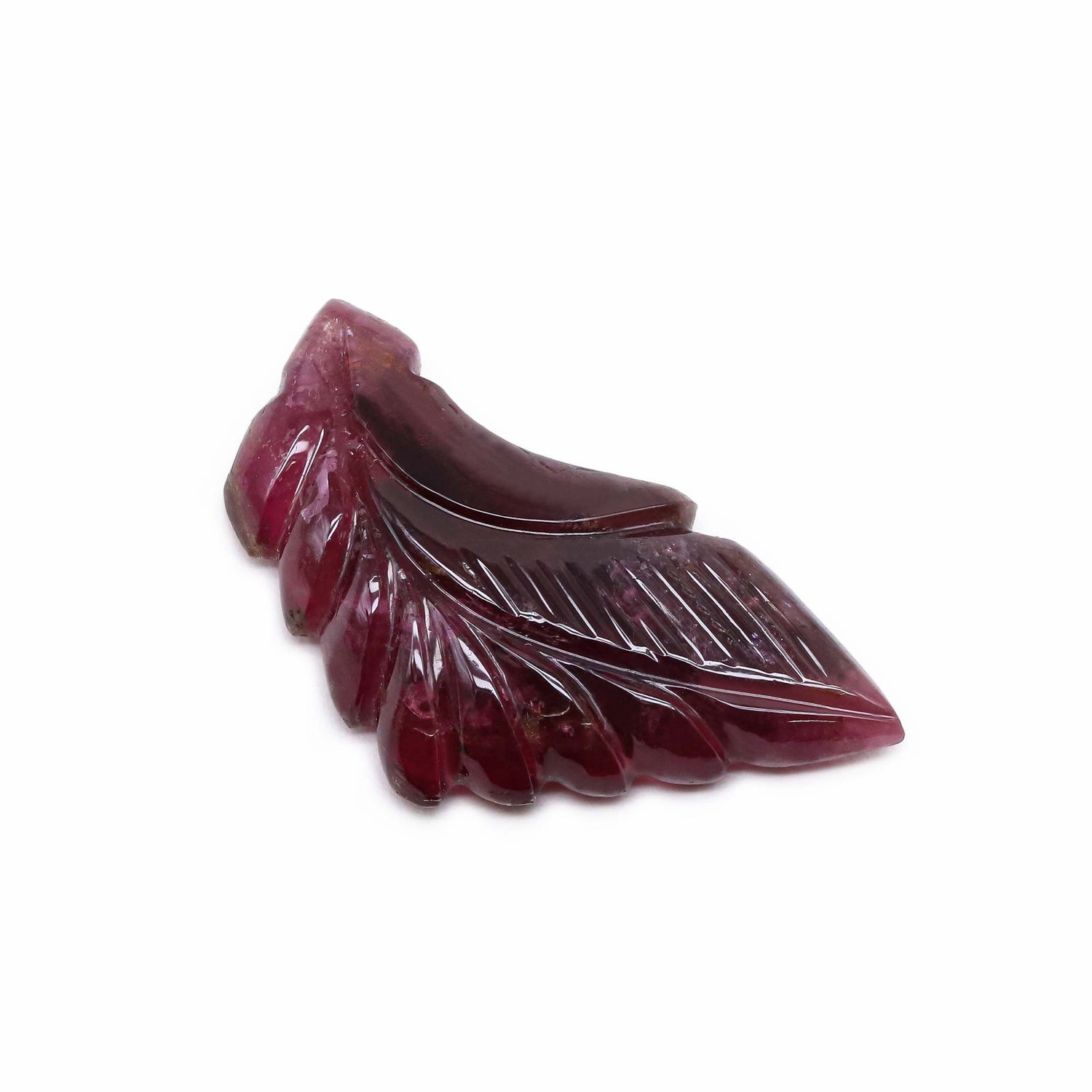 Pink Tourmaline 30.50x17.50mm Carved Fancy Pendant