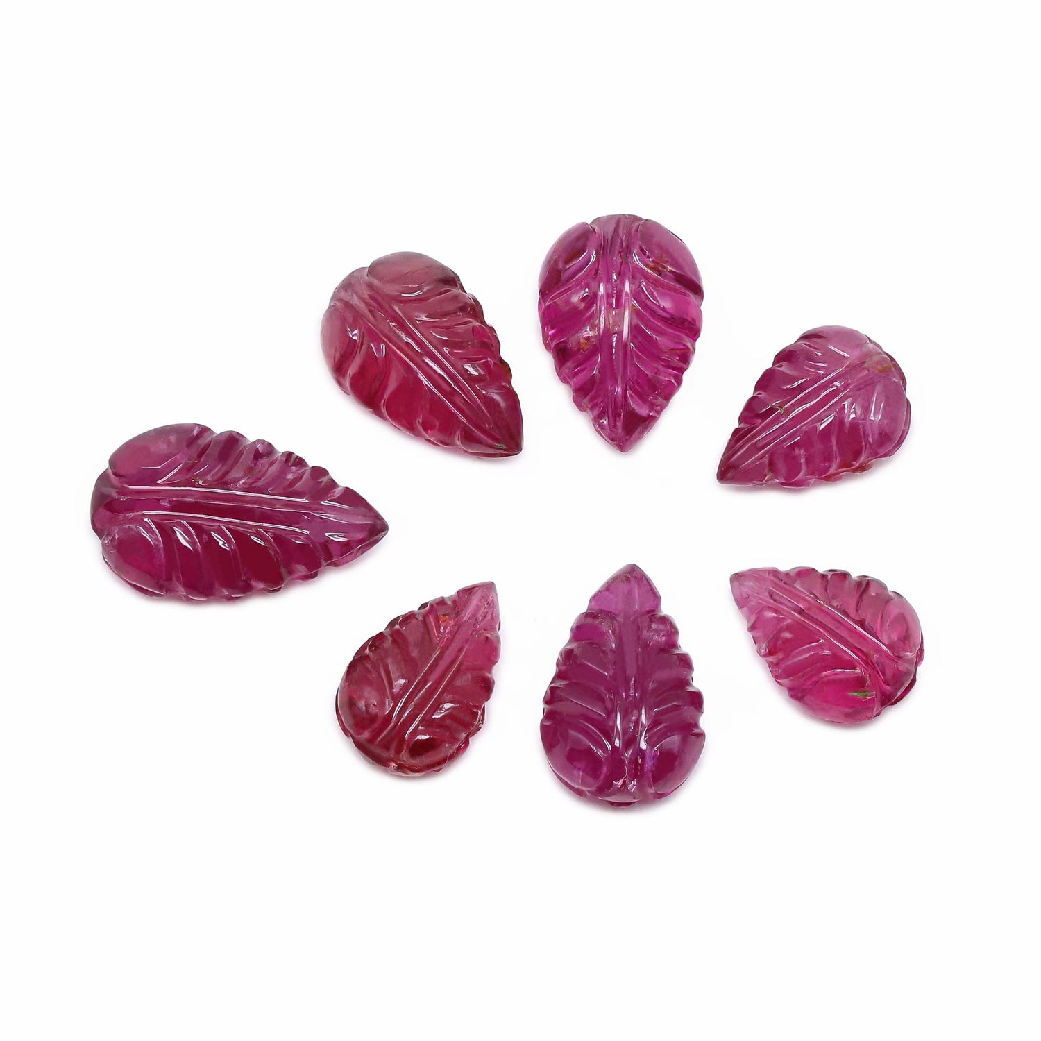 Pink Tourmaline 9x6mm To 12x7.50mm Carved Pear Briolette
