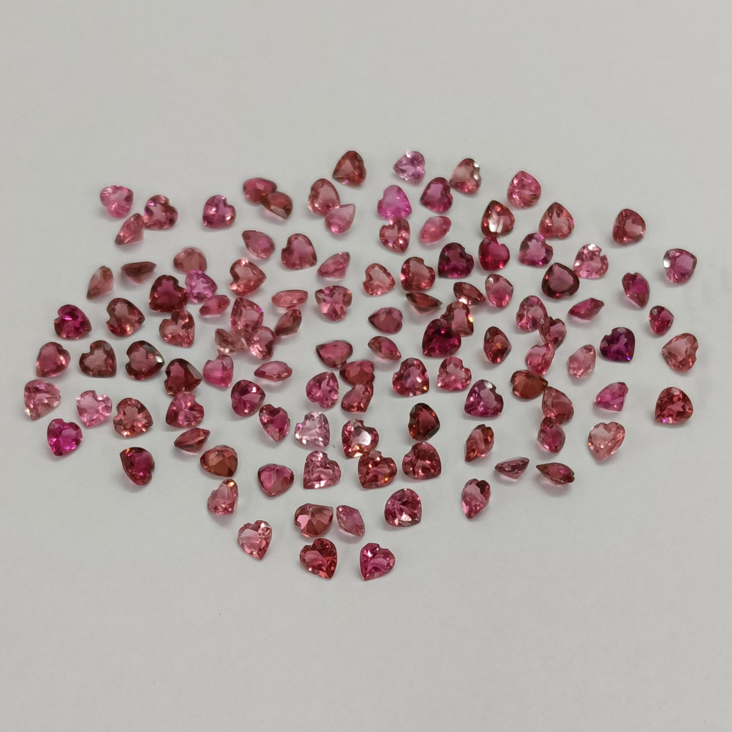Pink Tourmaline 3.50mm to 4mm Heart Shape Faceted
