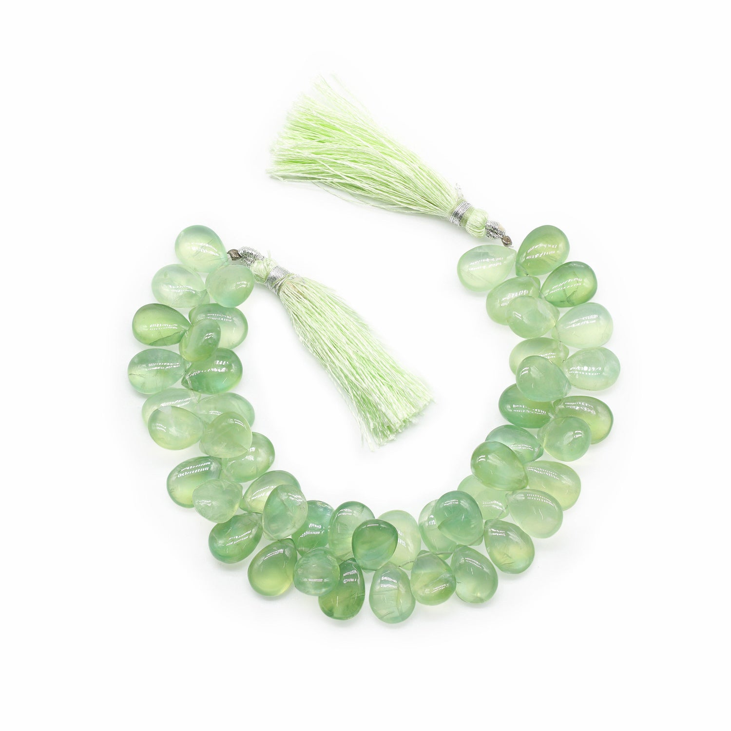 Prehnite 14x10mm Pear Smooth Beads (8 Inch)