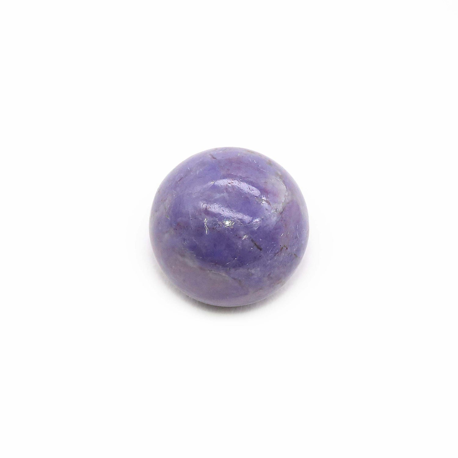 Purple Jade Smooth Round Balls (Half Drill)