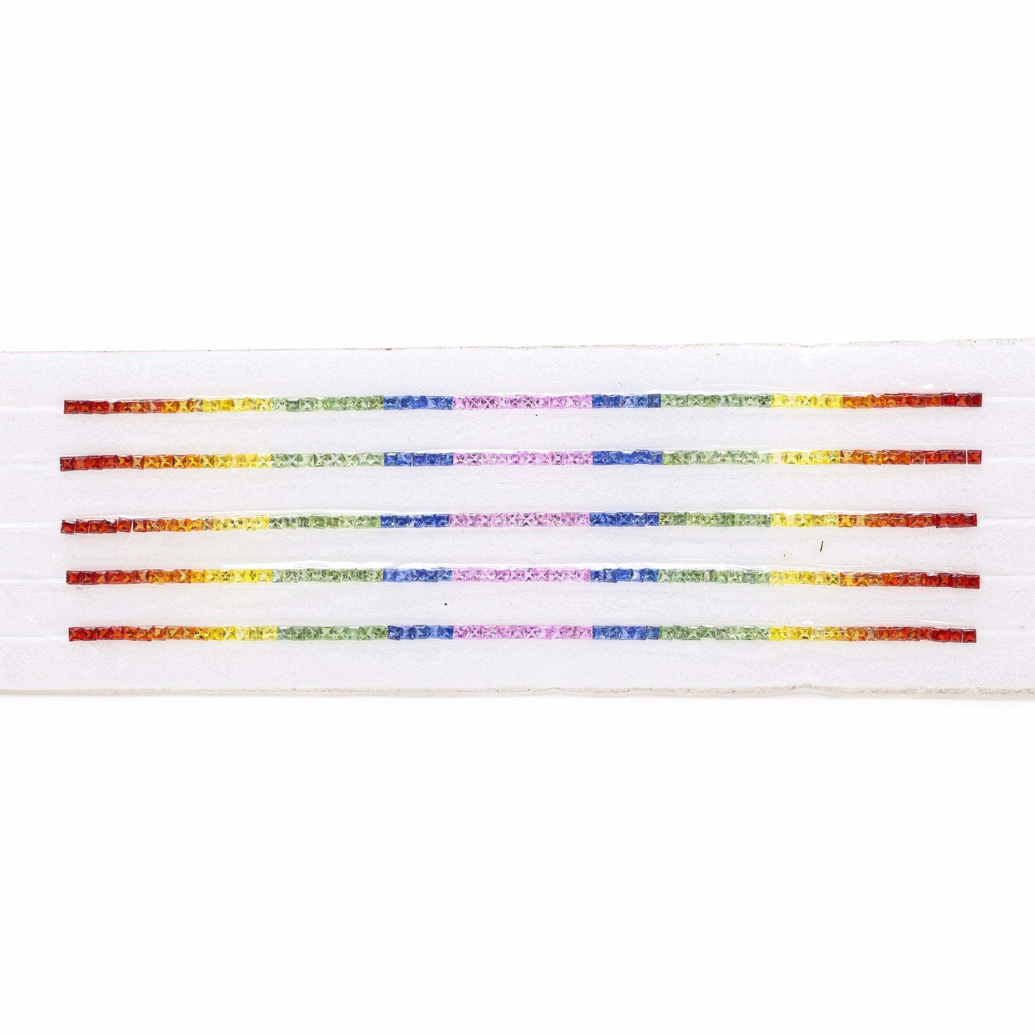 Natural Rainbow Sapphire (Madagascar) (Heated) 2.50mm Square Faceted
