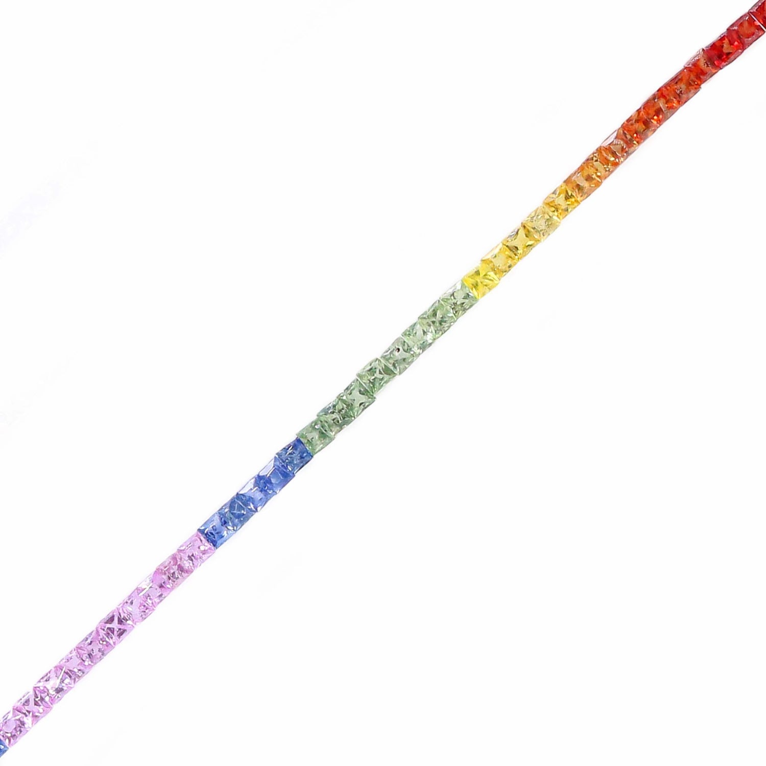 Natural Rainbow Sapphire (Madagascar) (Heated) 3mm Square Faceted