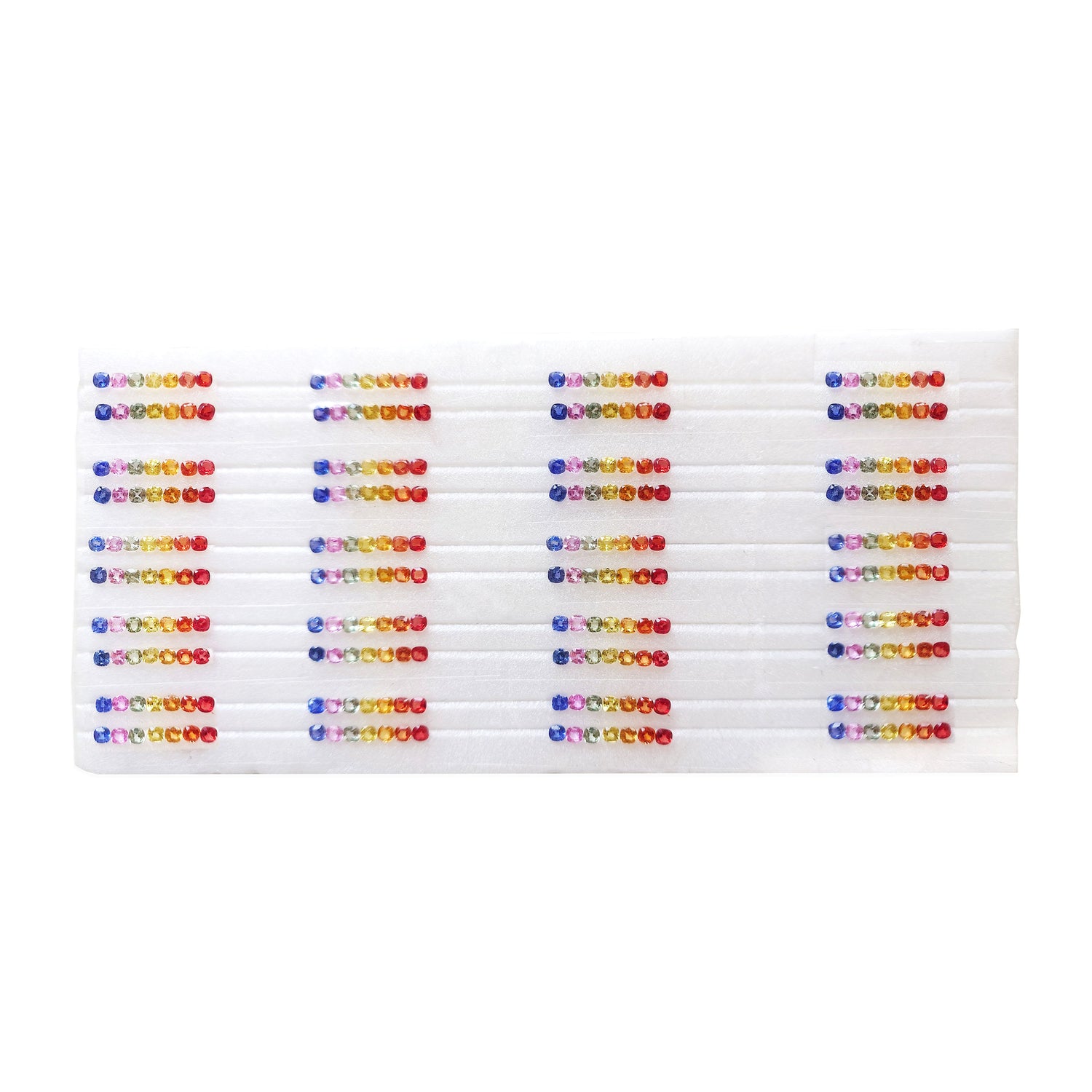 Natural Rainbow Sapphire (Madagascar) (Heated) 3mm Cushion Faceted