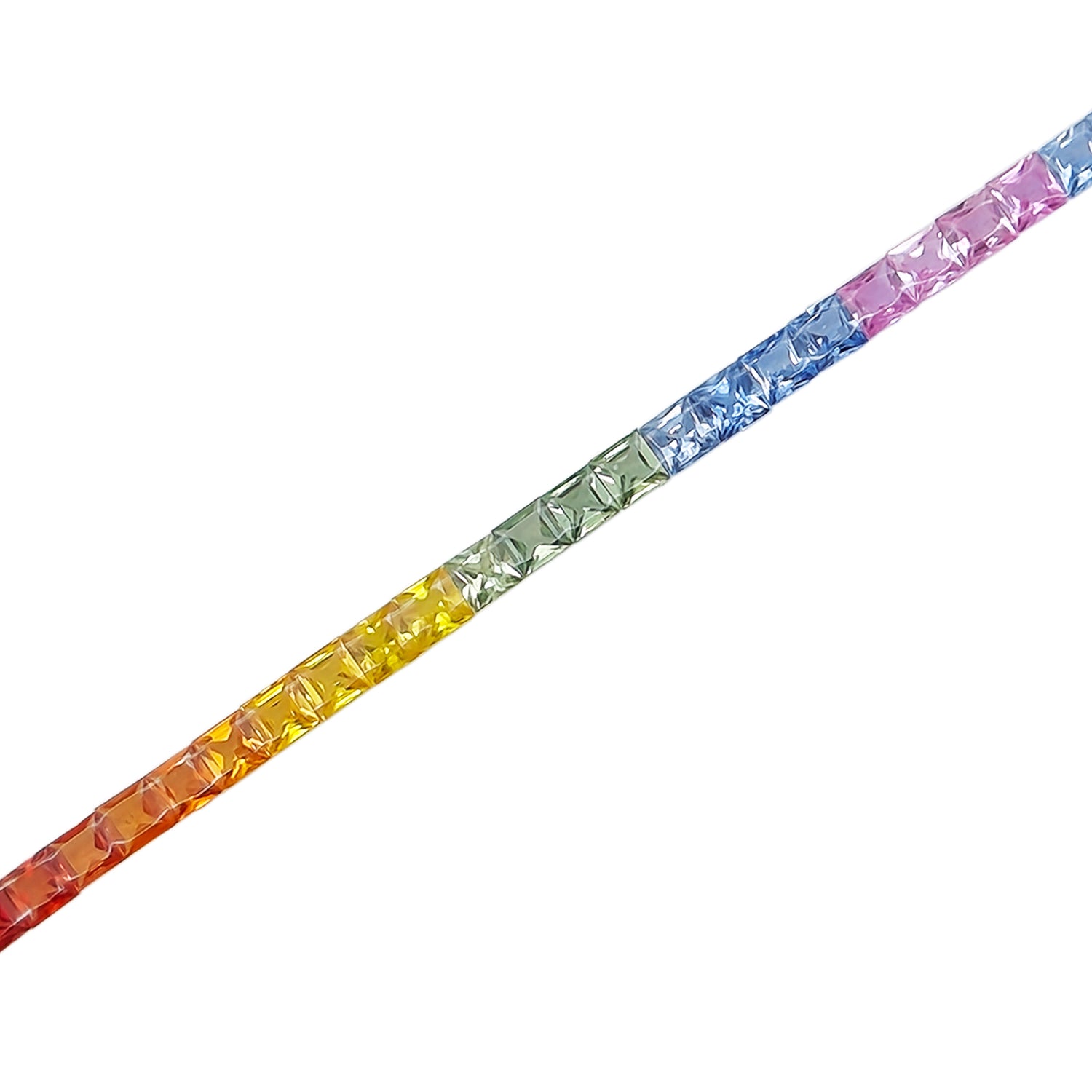 Natural Rainbow Sapphire (Madagascar) (Heated) 4.50mm Square Faceted