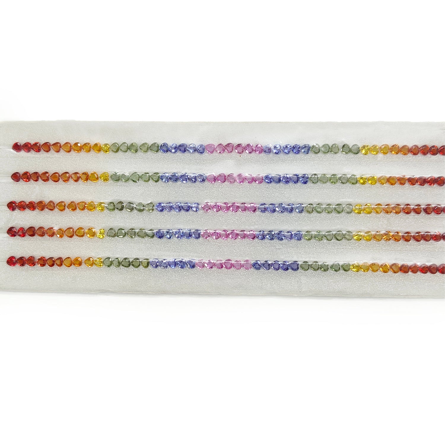 Natural Rainbow Sapphire (Madagascar) (Heated) 5mm Heart Shape Faceted