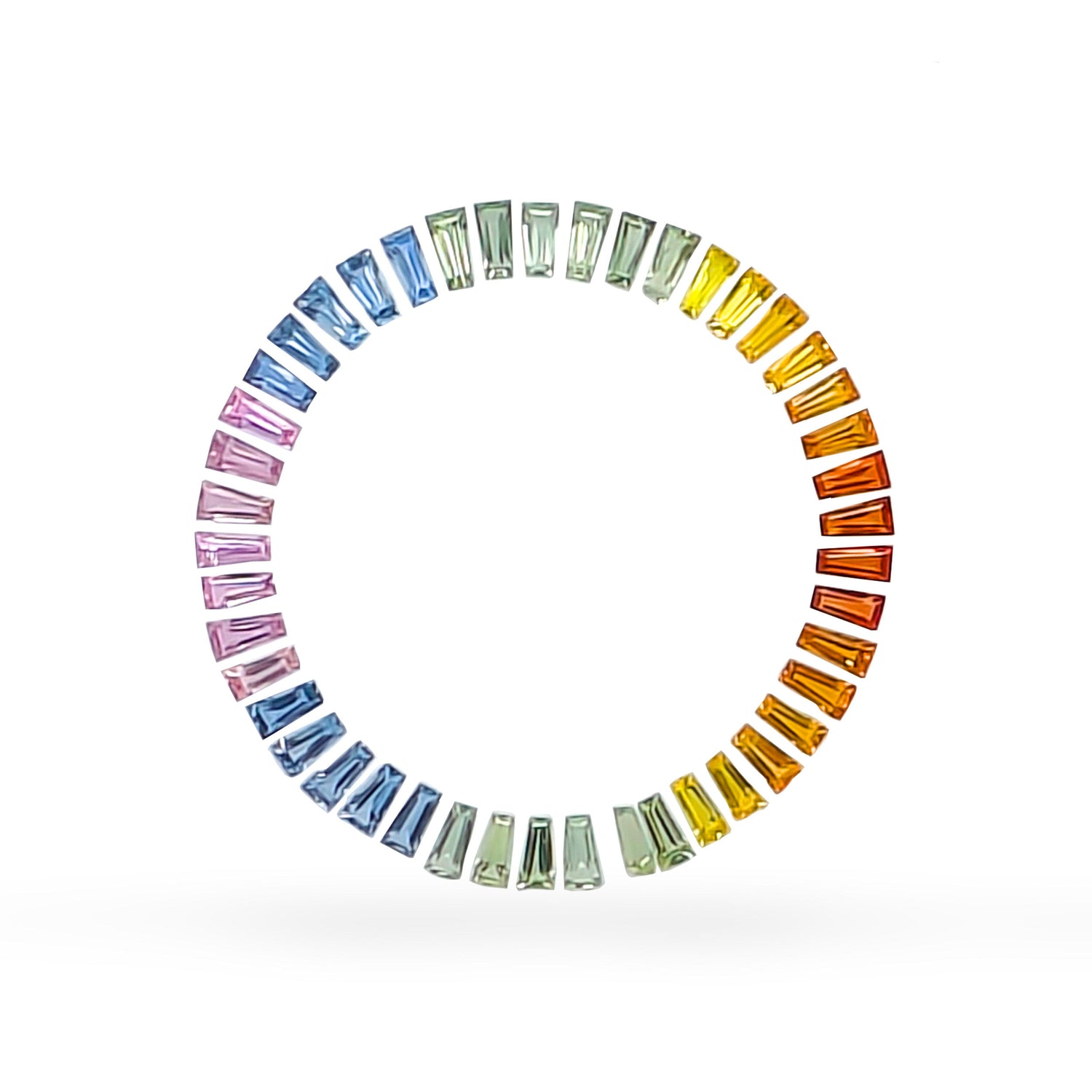 Natural Rainbow Sapphire (Madagascar) (Heated) 4x2x1.50mm Tapered Baguette Faceted Kit