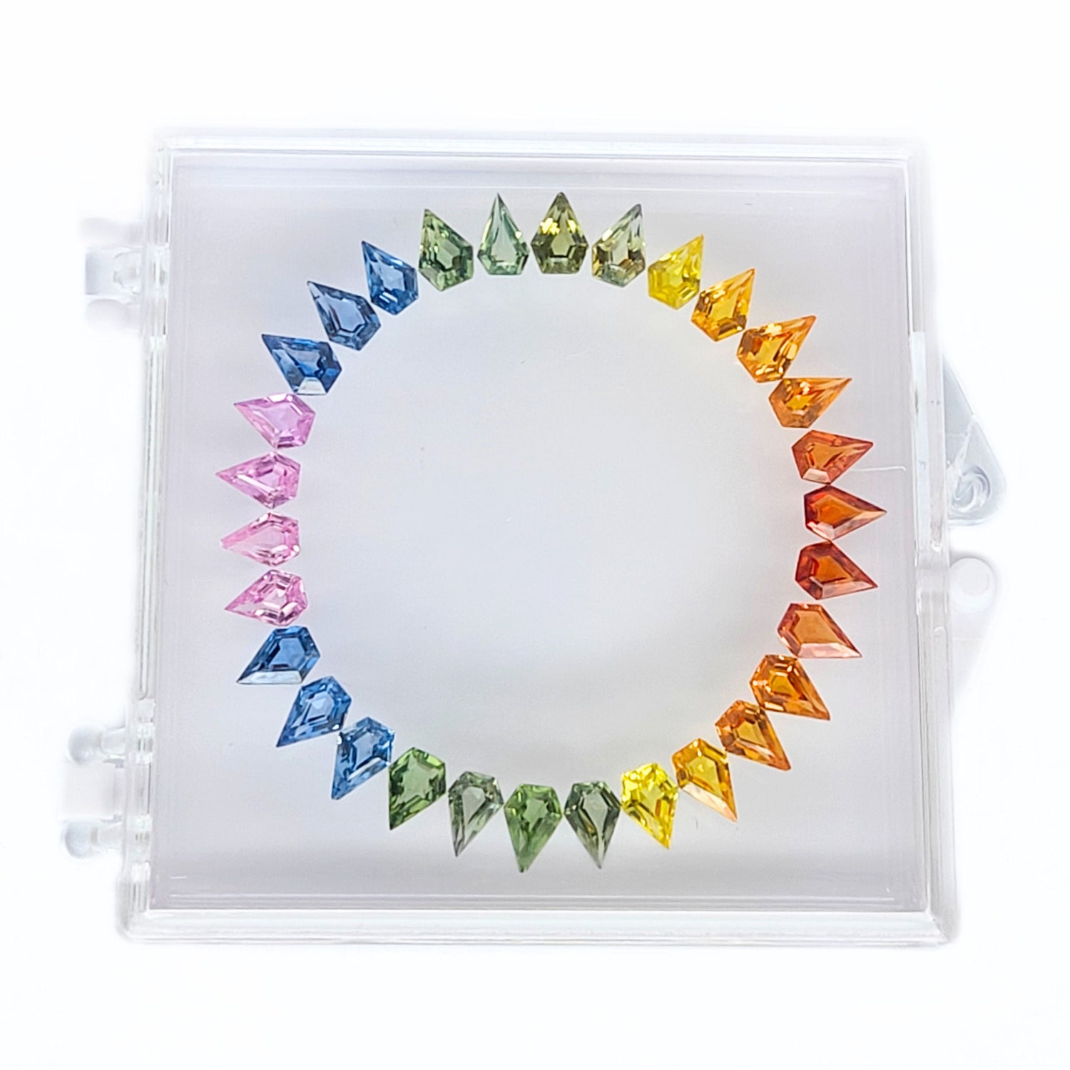 Natural Rainbow Sapphire (Madagascar) (Heated) 5.50x3.50mm Kite Shape Faceted Kit