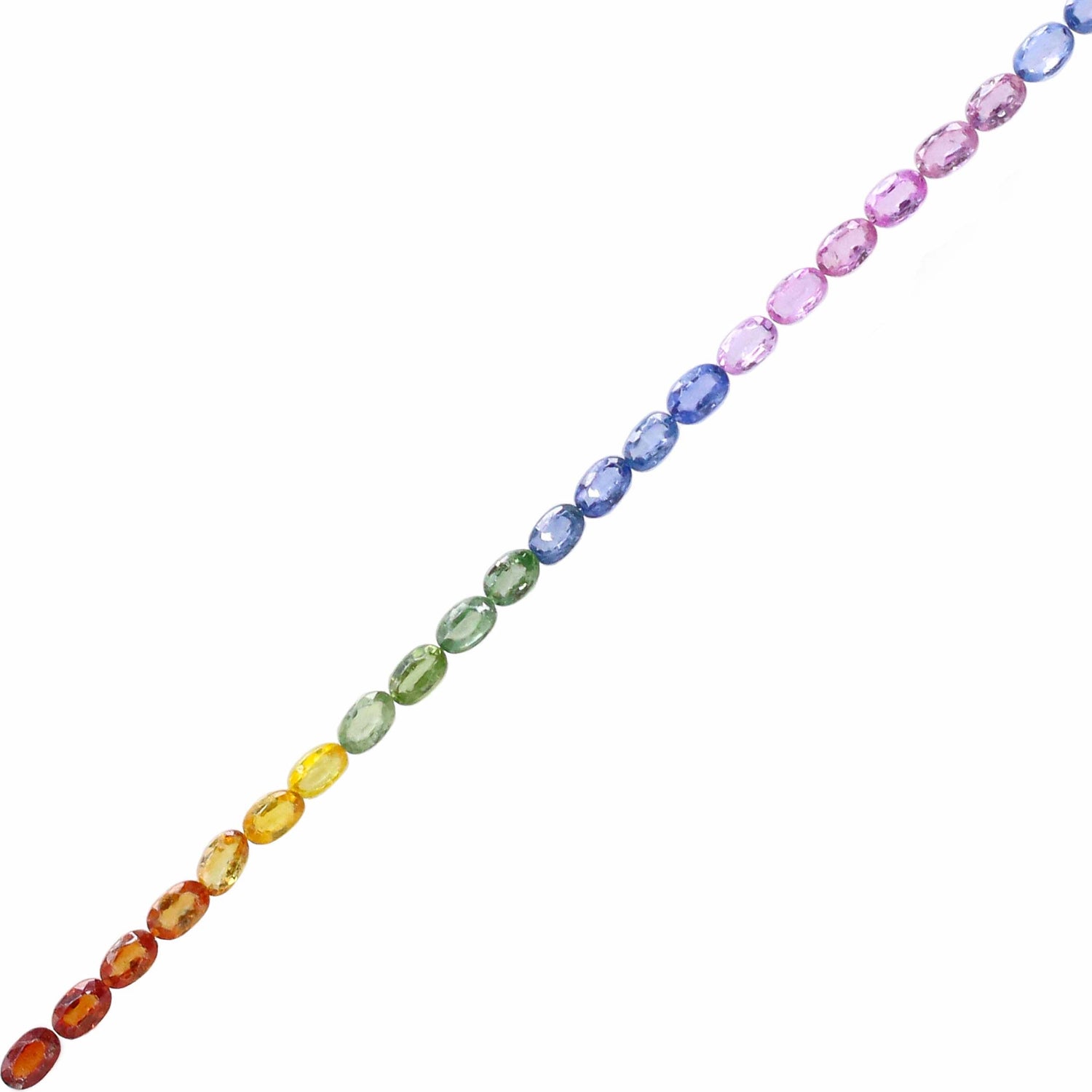 Natural Rainbow Sapphire (Madagascar) (Heated) 7x5mm Oval Faceted