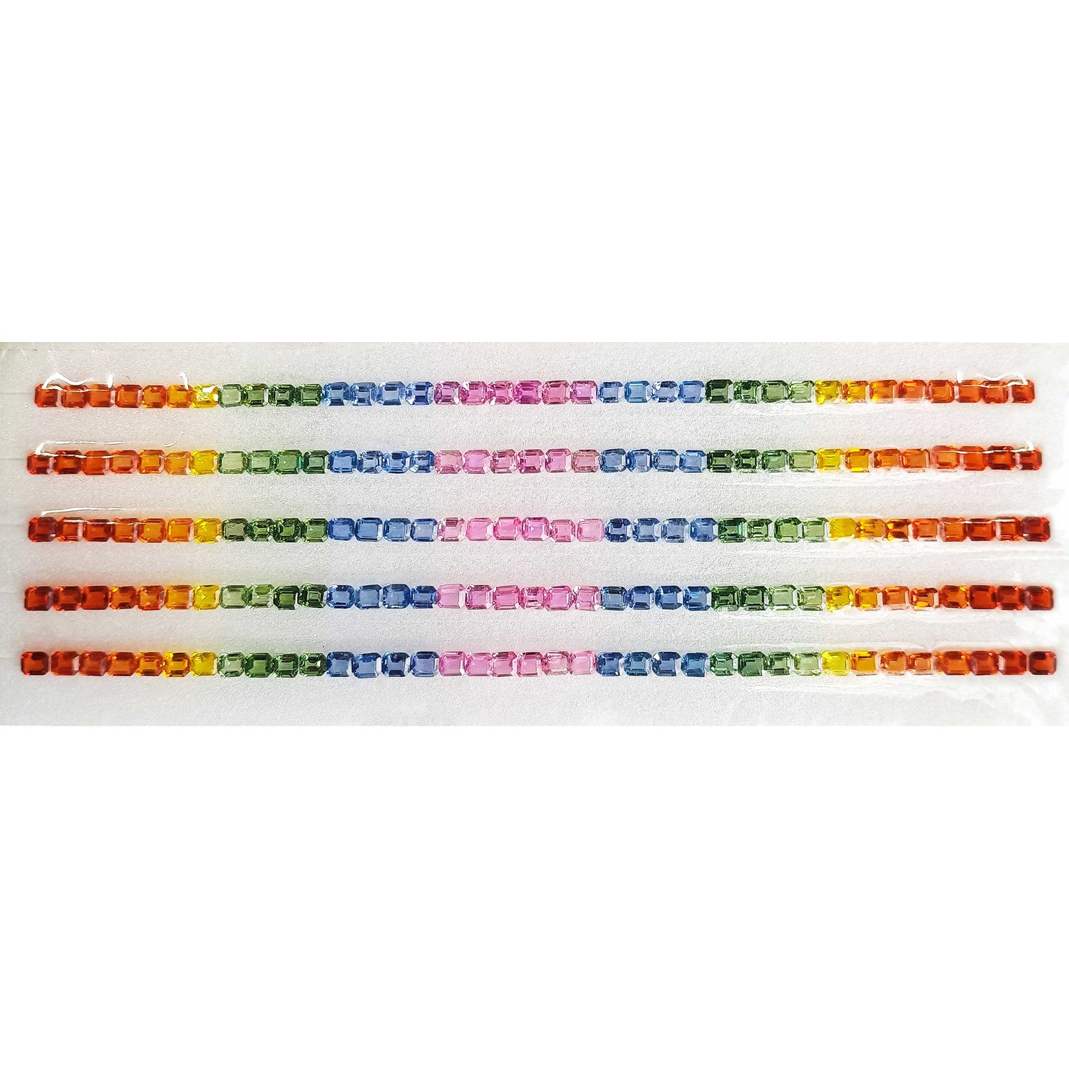 Natural Rainbow Sapphire (Madagascar) (Heated) 5x4mm Octagon Faceted