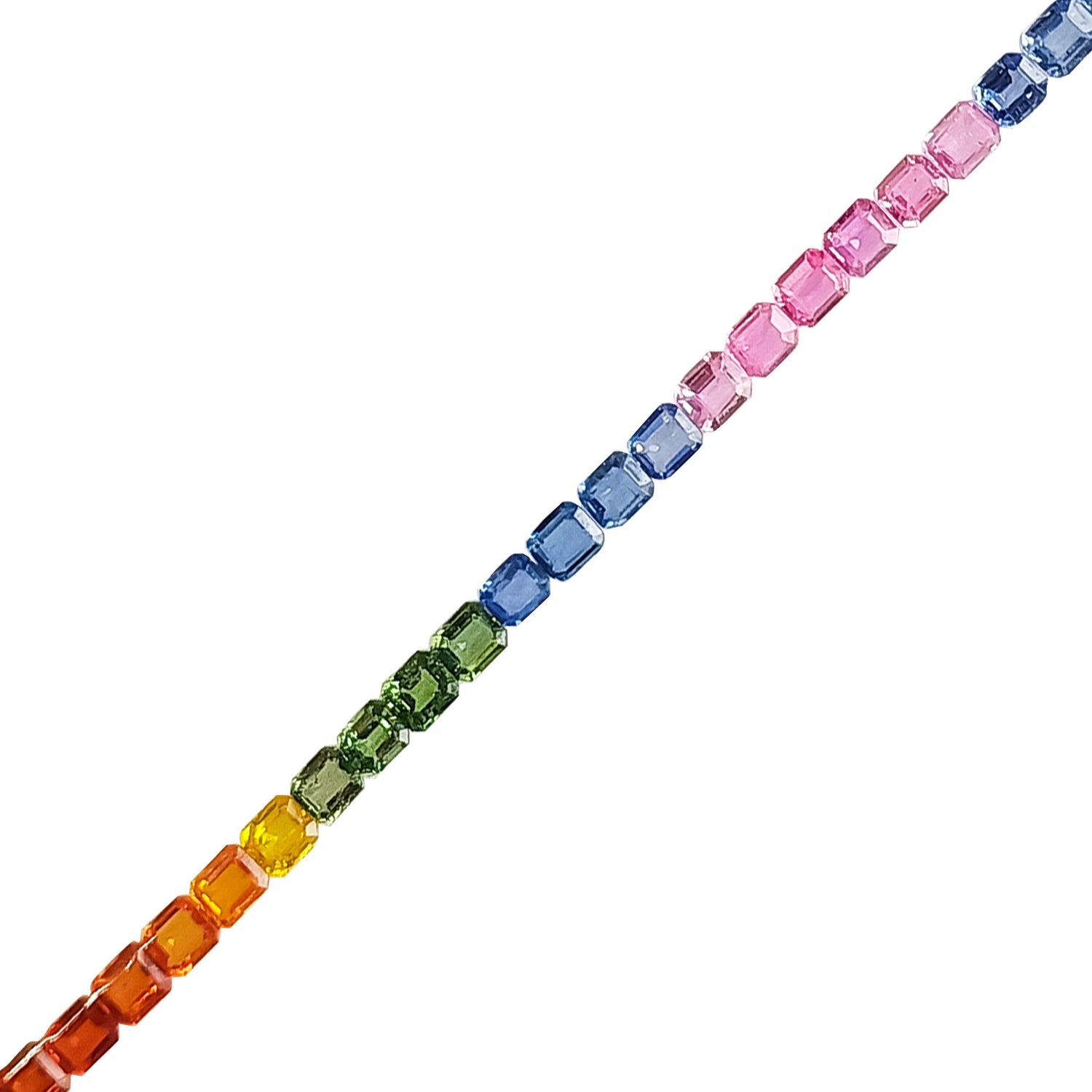 Natural Rainbow Sapphire (Madagascar) (Heated) 5x4mm Octagon Faceted