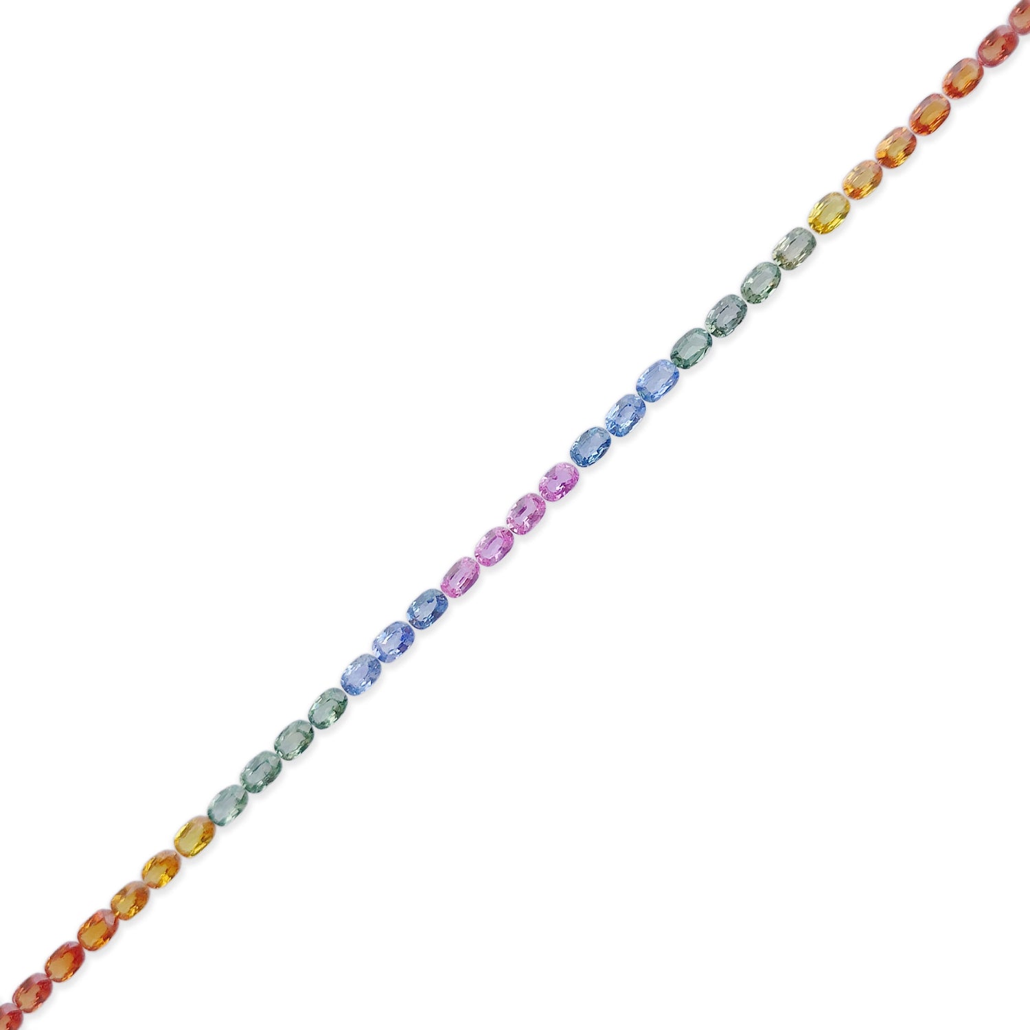 Natural Rainbow Sapphire (Madagascar) (Heated) 6x4mm Elongated Cushion Faceted