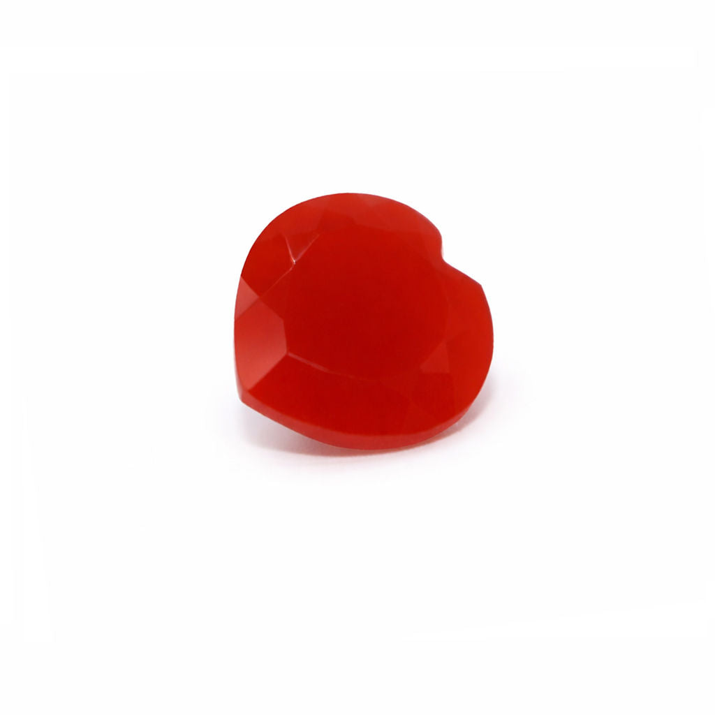 Red Onyx Heart Shape Faceted