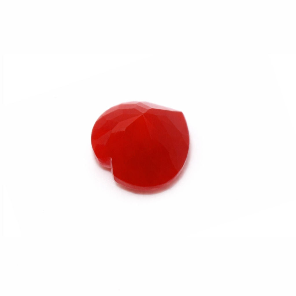 Red Onyx Heart Shape Faceted