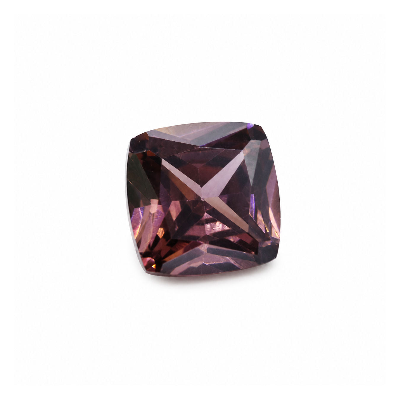 Cubic Zirconia (Rhodolite Color) Cushion Faceted