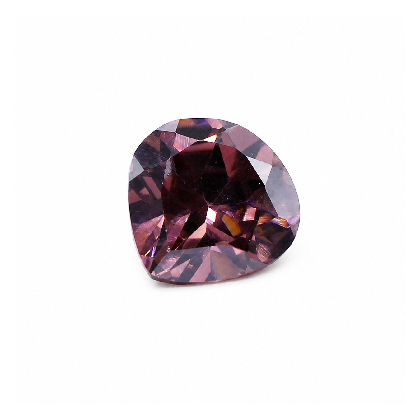 Cubic Zirconia (Rhodolite Color) Heart Shape Faceted