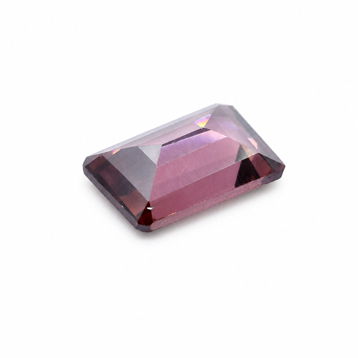Cubic Zirconia (Rhodolite Color) Octagon Faceted