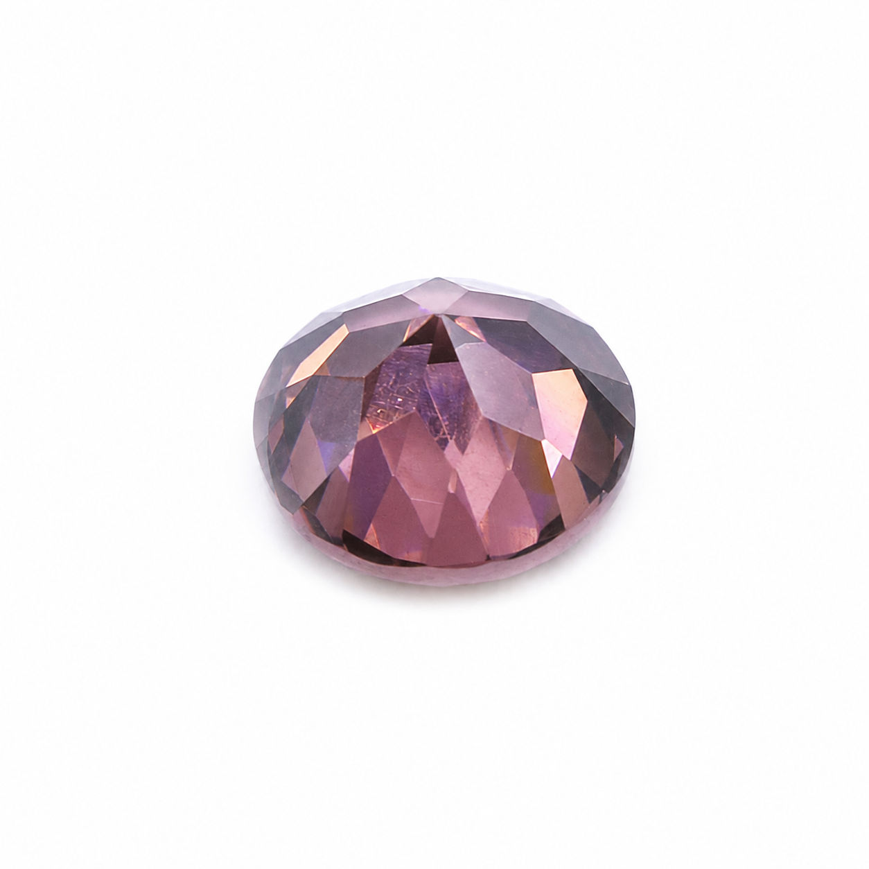 Cubic Zirconia (Rhodolite Color) Round Faceted