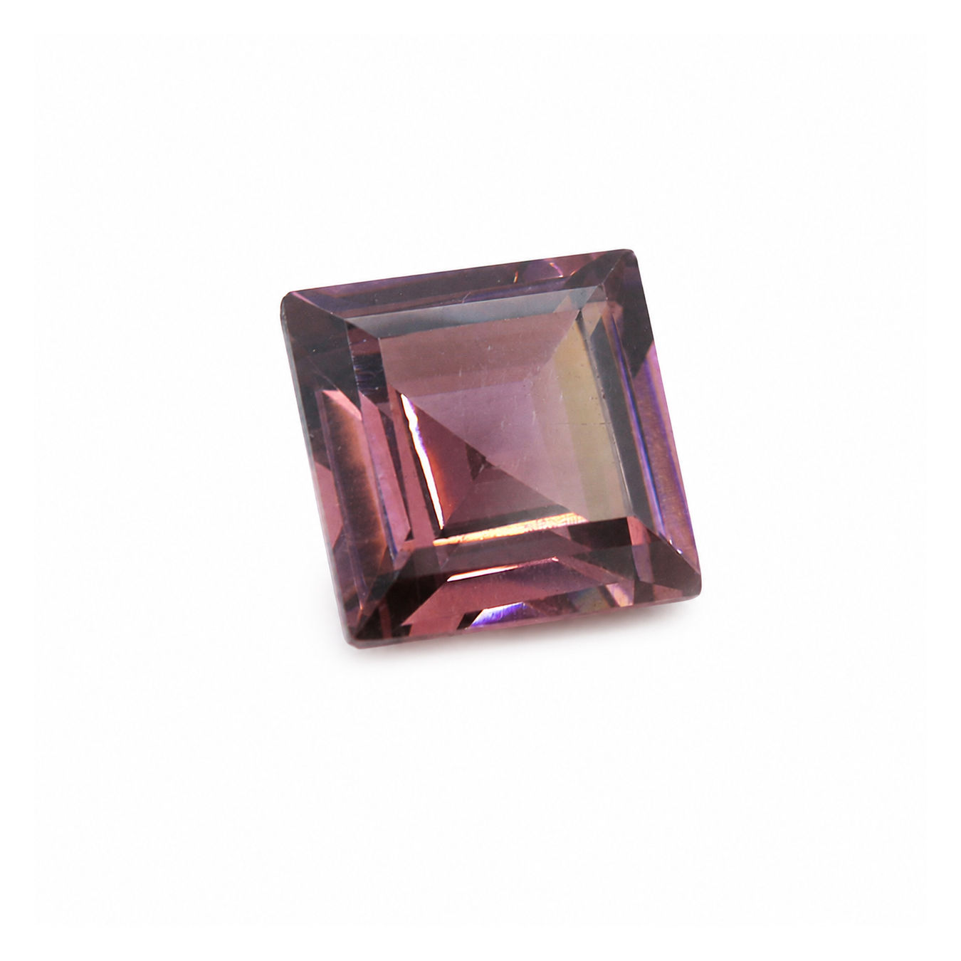 Cubic Zirconia (Rhodolite Color) Square Faceted