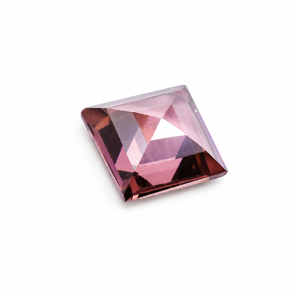 Cubic Zirconia (Rhodolite Color) Square Faceted