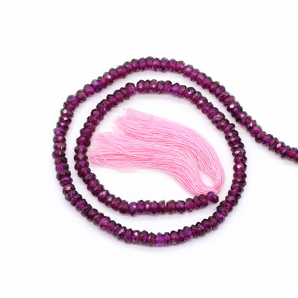 Rhodolite 4mm Rondelle Faceted Beads (14 Inch)