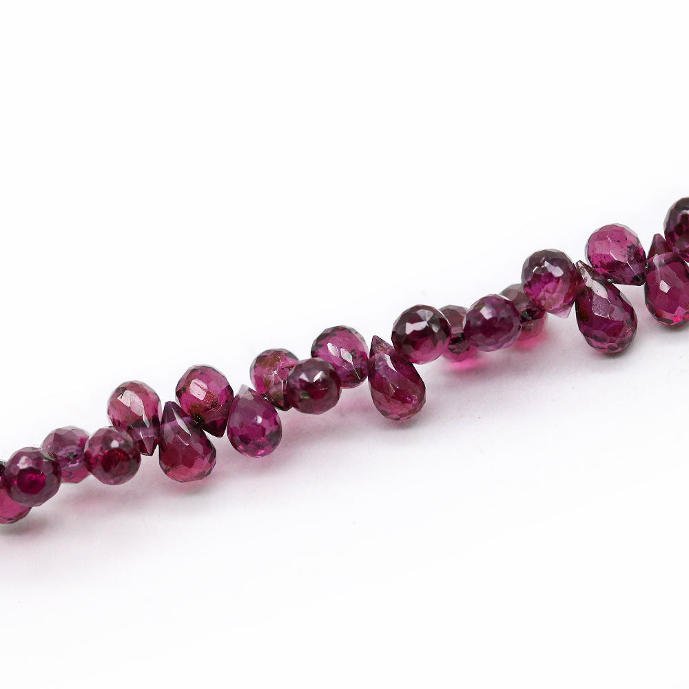 Rhodolite 5x3mm Drops Faceted Beads (8 Inch)