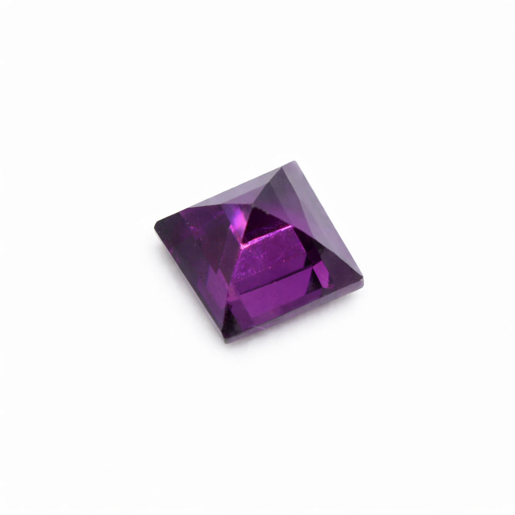 Rhodolite Square Faceted