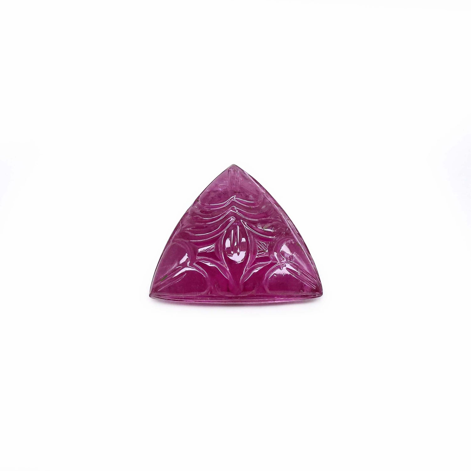 Rubellite Tourmaline 19x15.50mm Carved Trillion