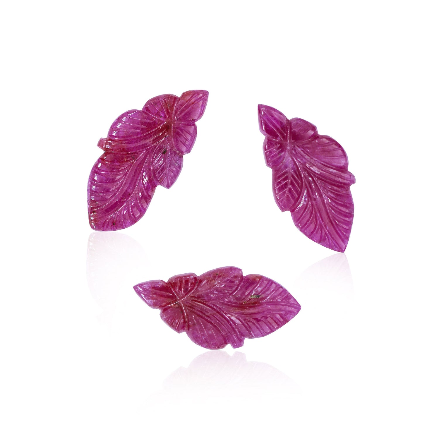 Natural Ruby (Burma) (Untreated) 26x13mm to 28x13mm Carved Fancy Shape