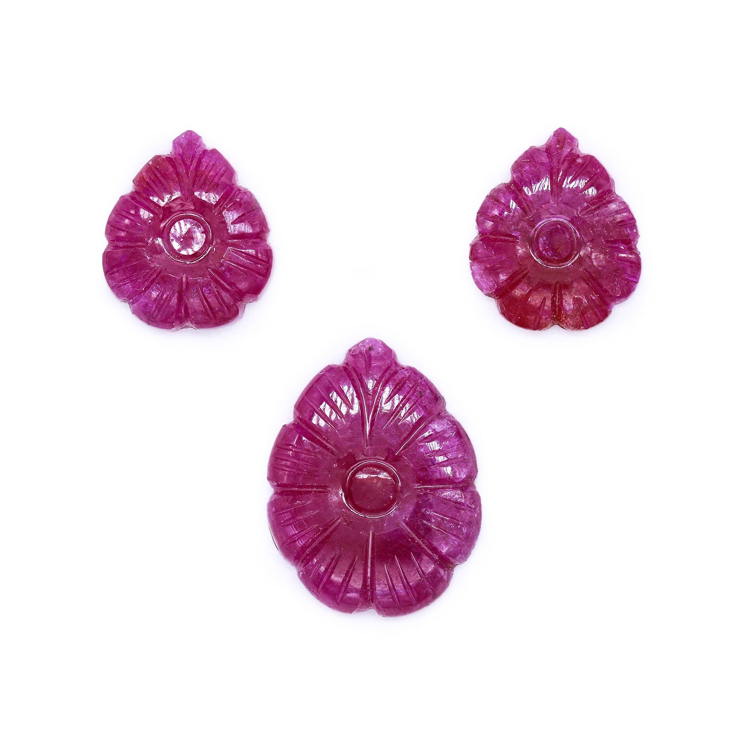 Natural Ruby (Burma) (Untreated) 13.50x11mm to 18.50x14mm Carved Fancy Shape