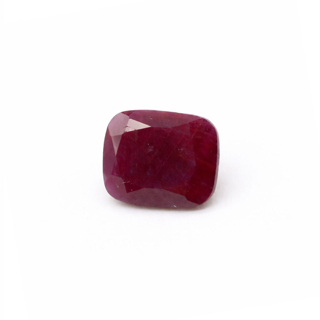 Natural Ruby (India) (Untreated) Elongated Cushion Faceted