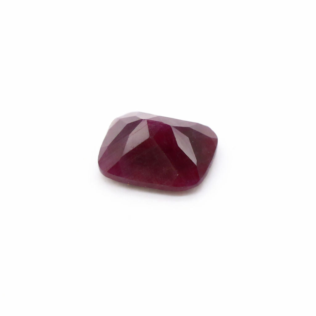 Natural Ruby (India) (Untreated) Elongated Cushion Faceted