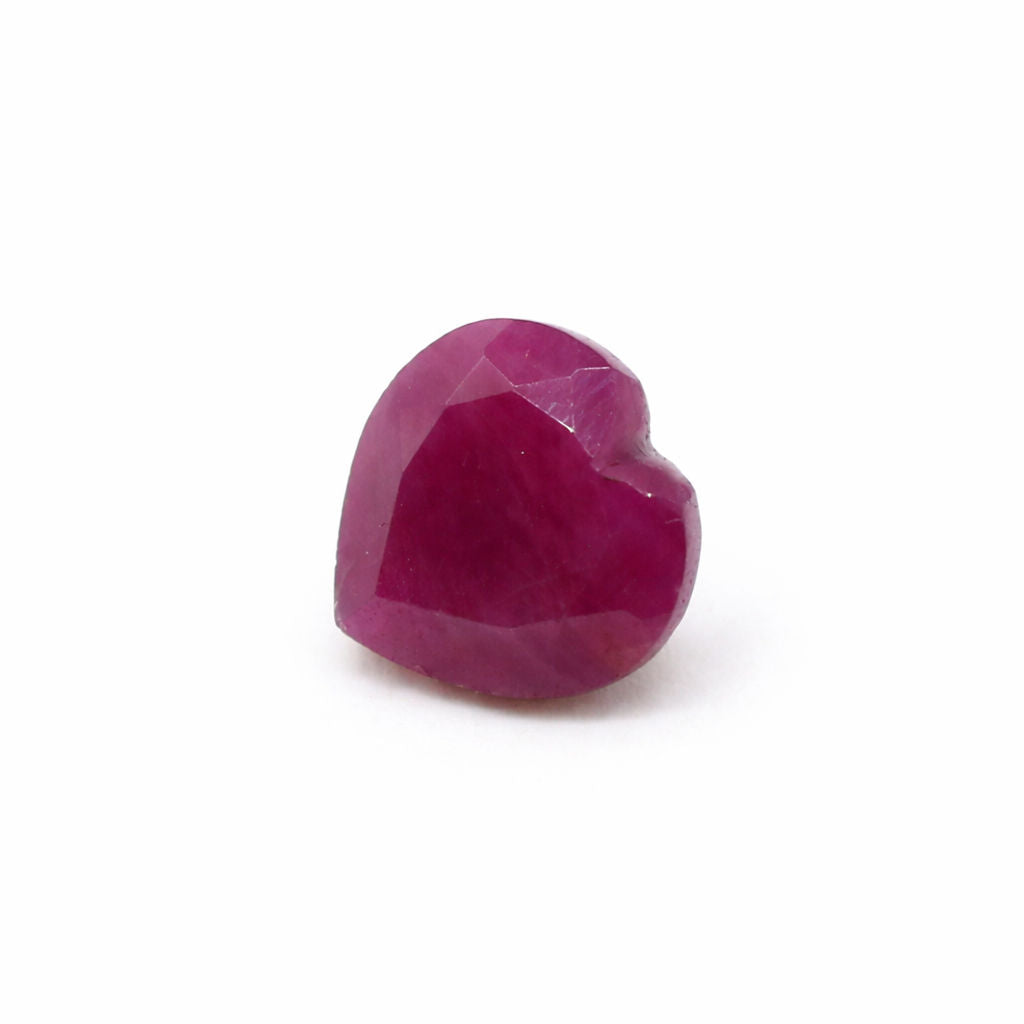Natural Ruby (India) (Untreated) Heart Shape Faceted