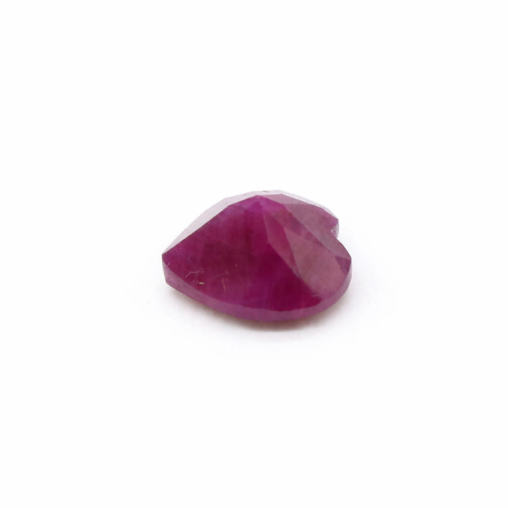 Natural Ruby (India) (Untreated) Heart Shape Faceted