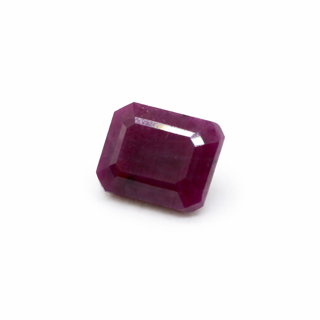 Natural Ruby (India) (Untreated) Octagon Faceted