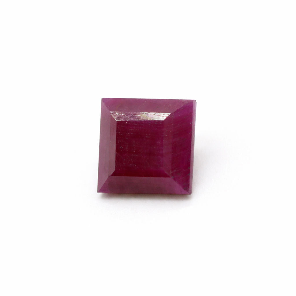 Natural Ruby (India) (Untreated) Square Faceted