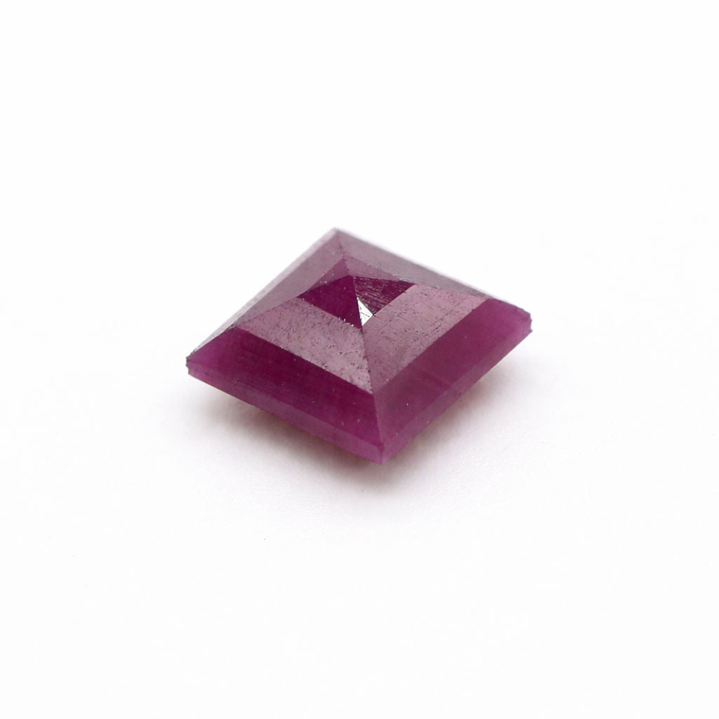 Natural Ruby (India) (Untreated) Square Faceted