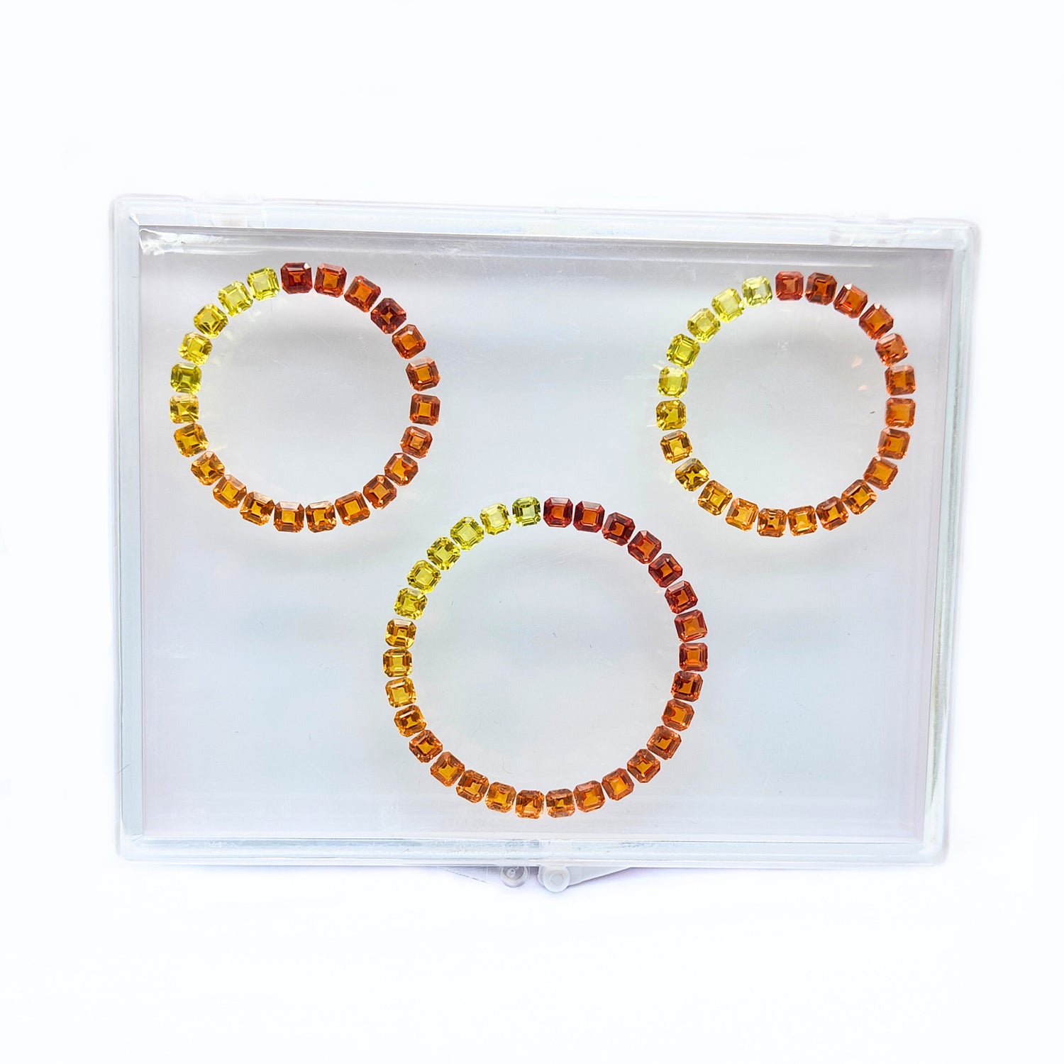 Natural Yellow Sapphire (Madagascar) (Heated) 4mm Square Octagon Faceted Set