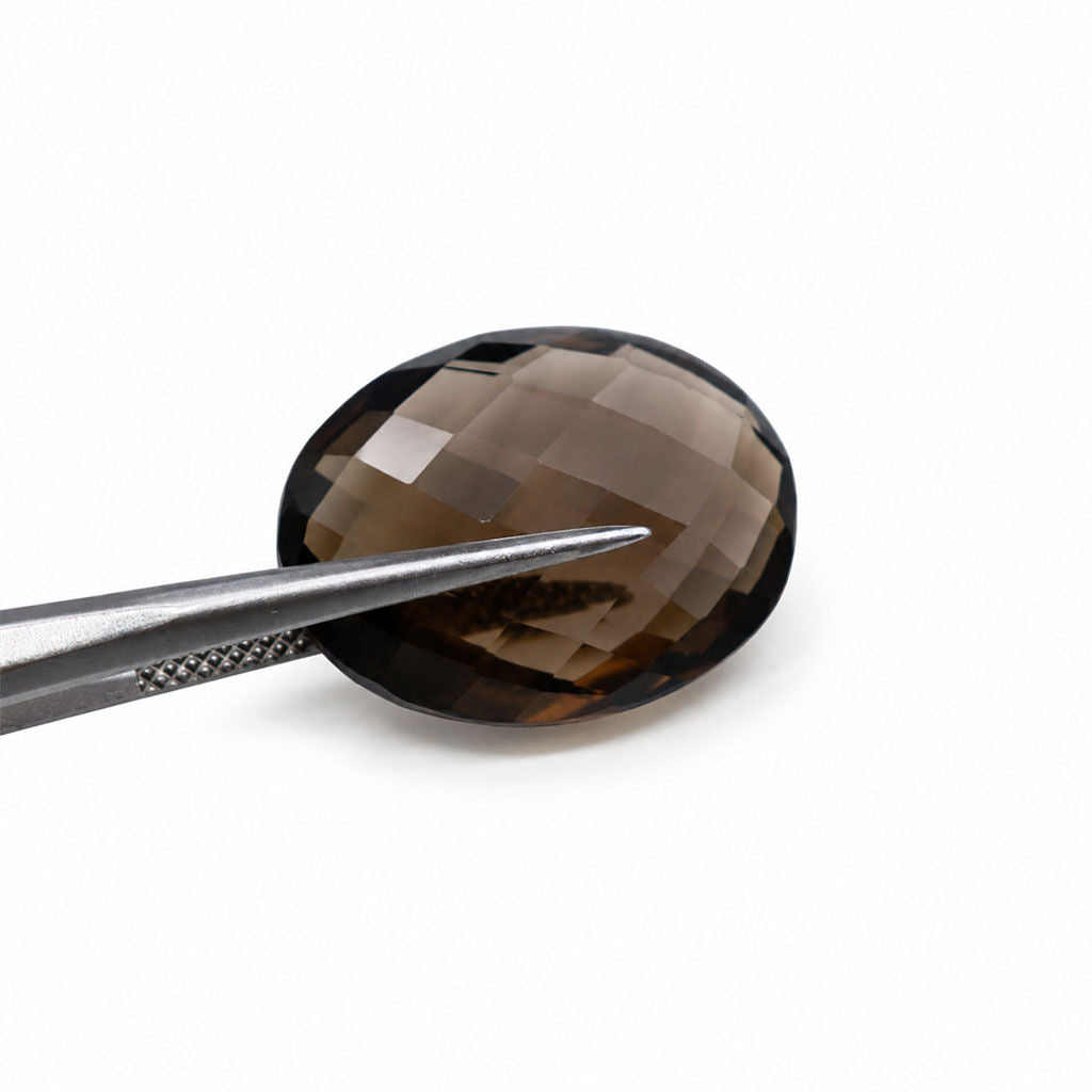 Smoky Quartz Oval Briolette