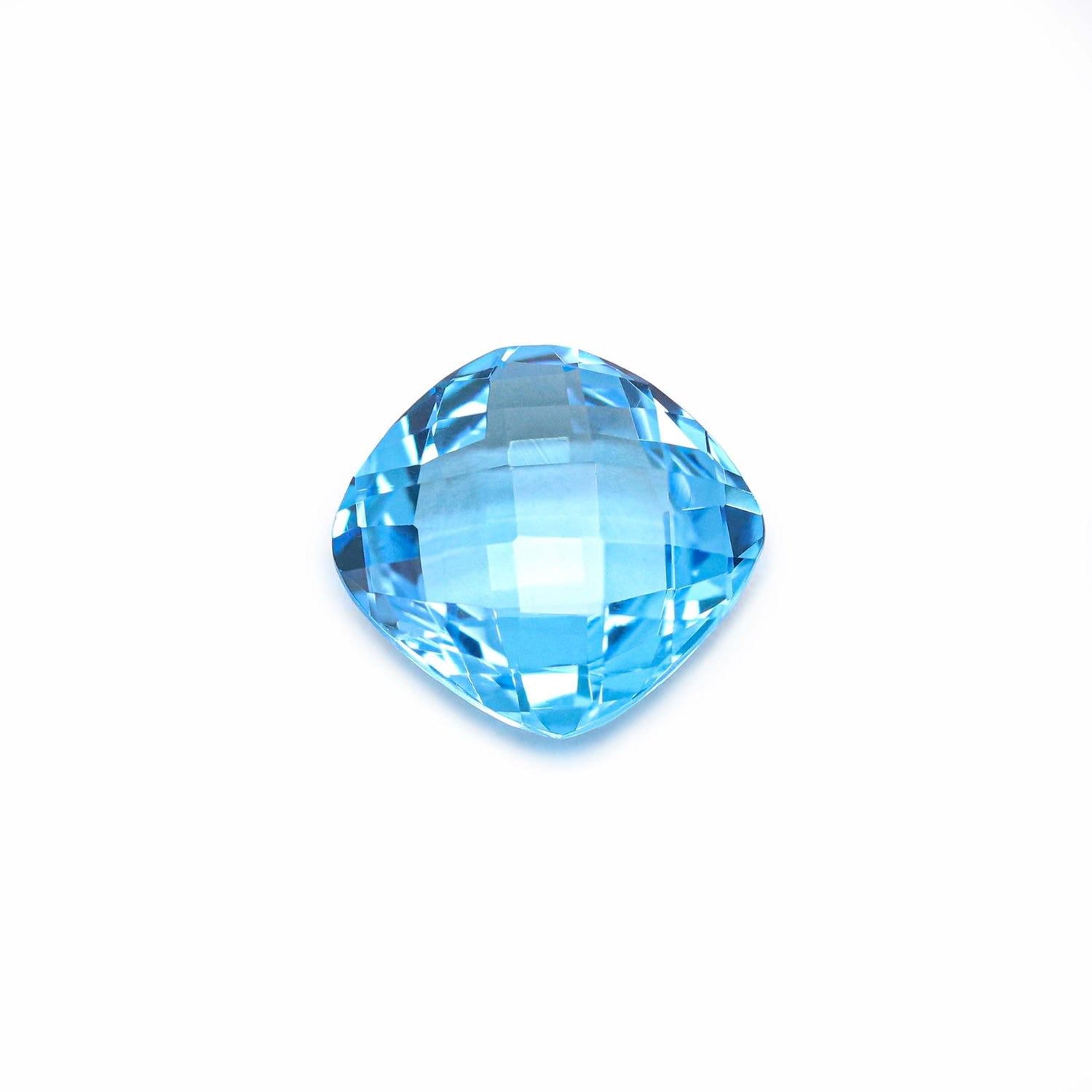 Swiss Blue Topaz 14mm Cushion Briolette