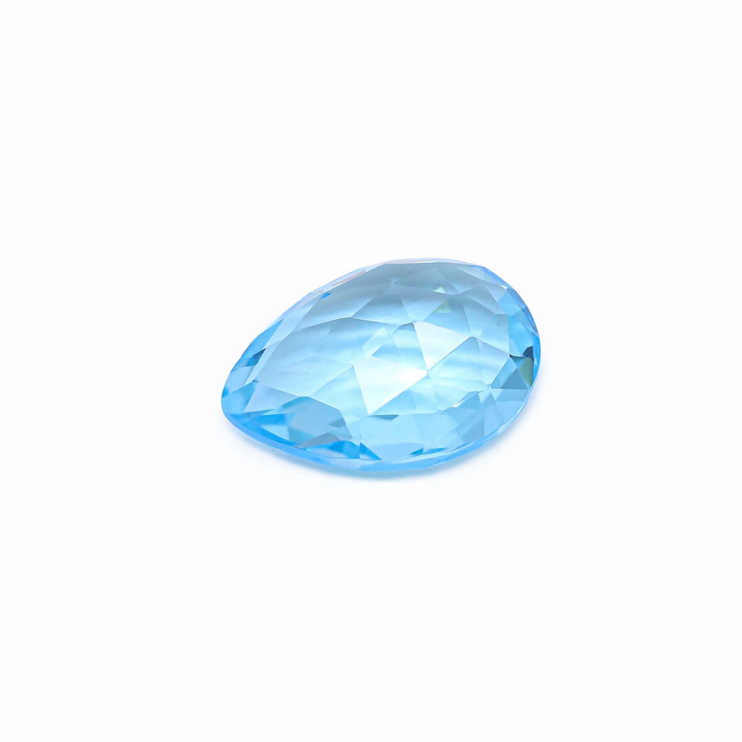 Swiss Blue Topaz 25x18mm and 26x18mm Pear Briolette