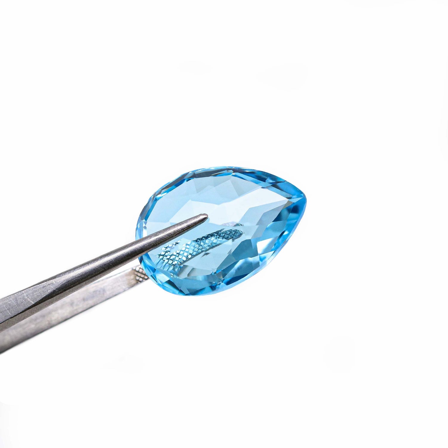 Swiss Blue Topaz 25x18mm and 26x18mm Pear Briolette