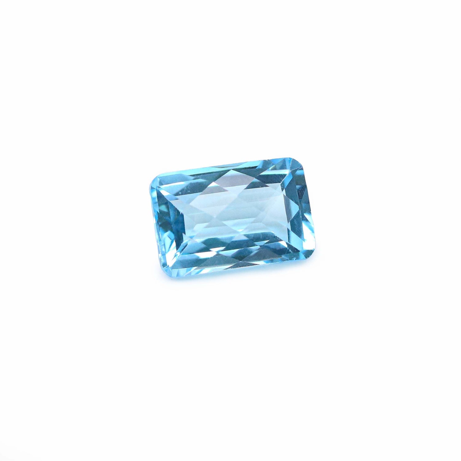 Swiss Blue Topaz 12x8mm Octagon Checkerboard