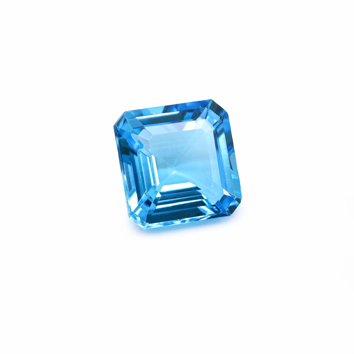 Swiss Blue Topaz 13.50mm Antique Cushion Faceted