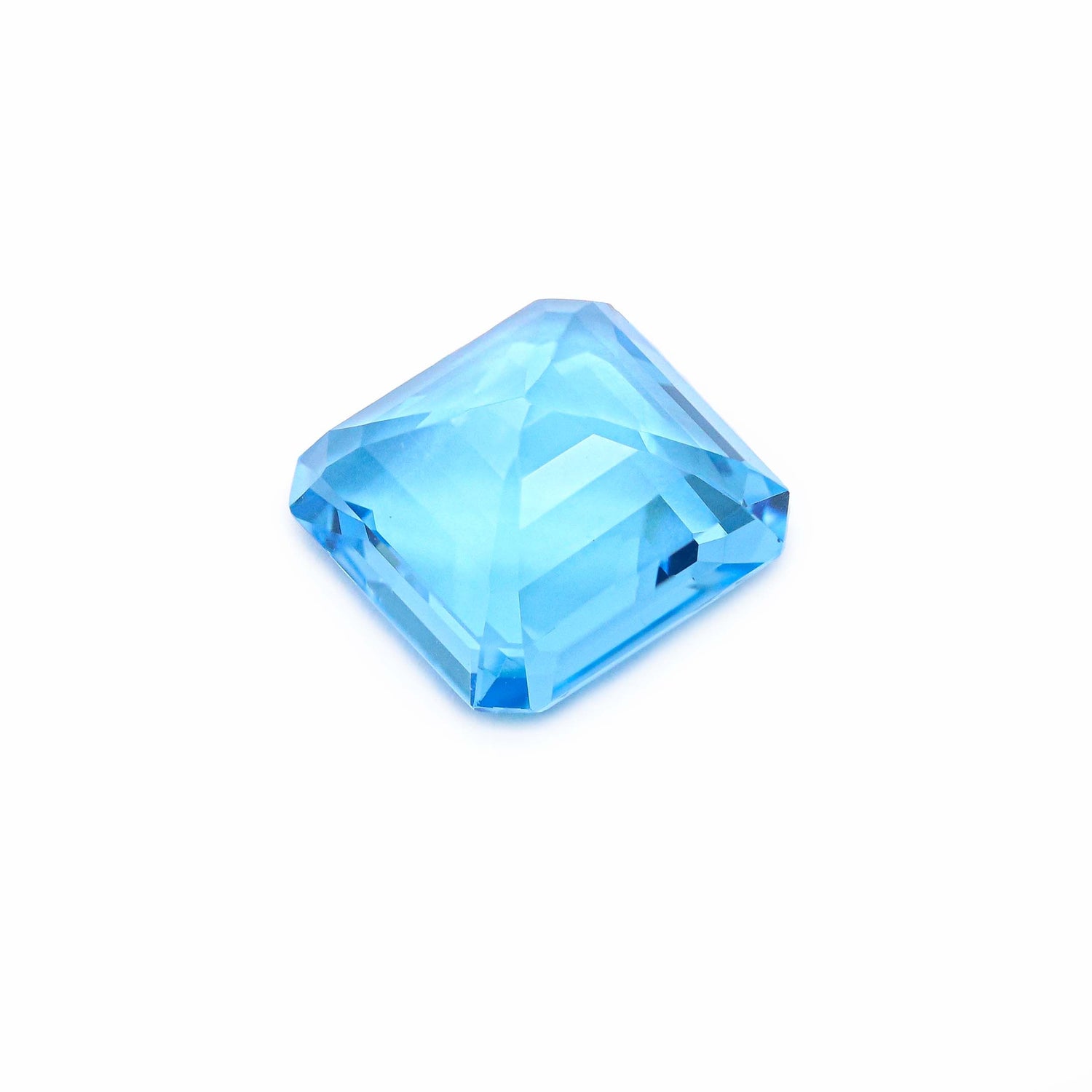 Swiss Blue Topaz 13.50mm Antique Cushion Faceted