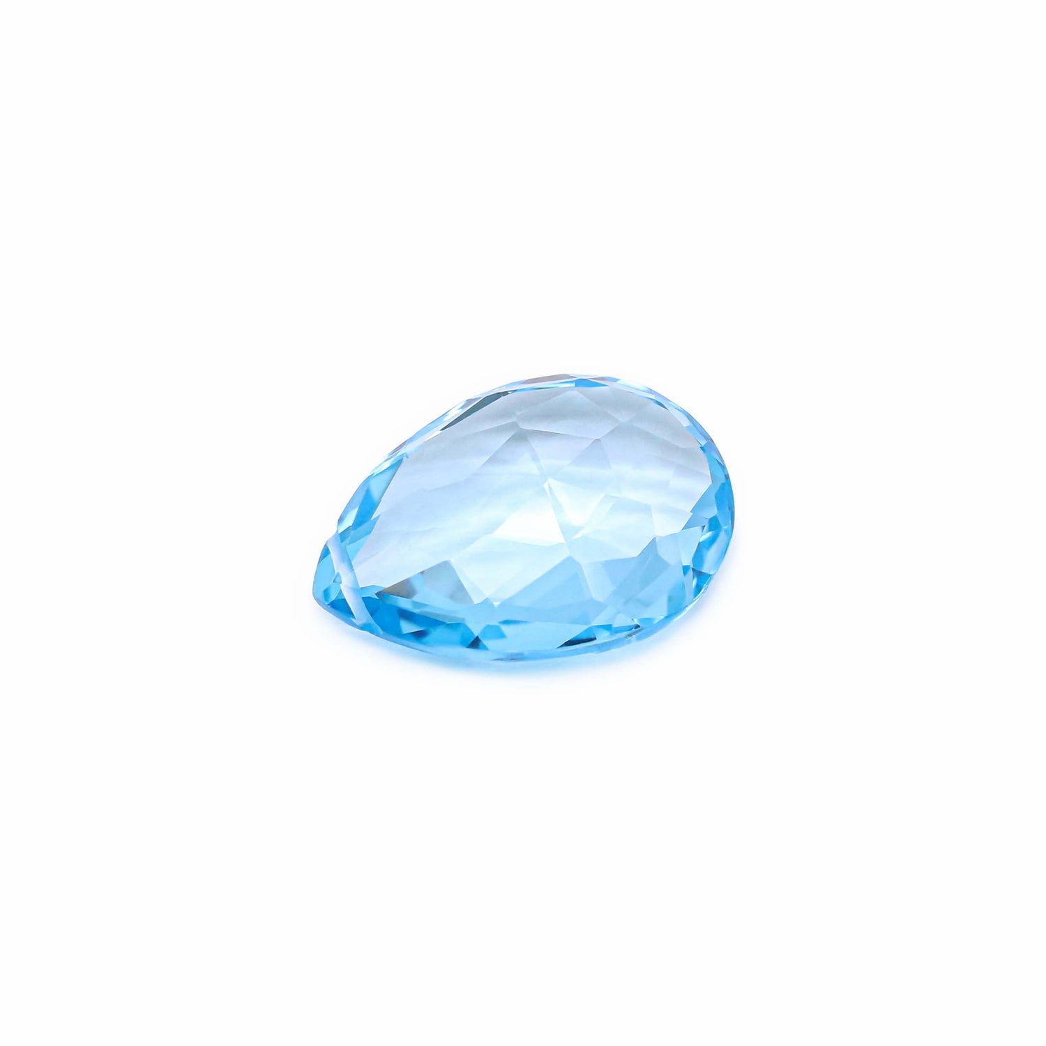 Swiss Blue Topaz 24.50x17.50mm to 27x20mm Pear Briolette (Side Drill)