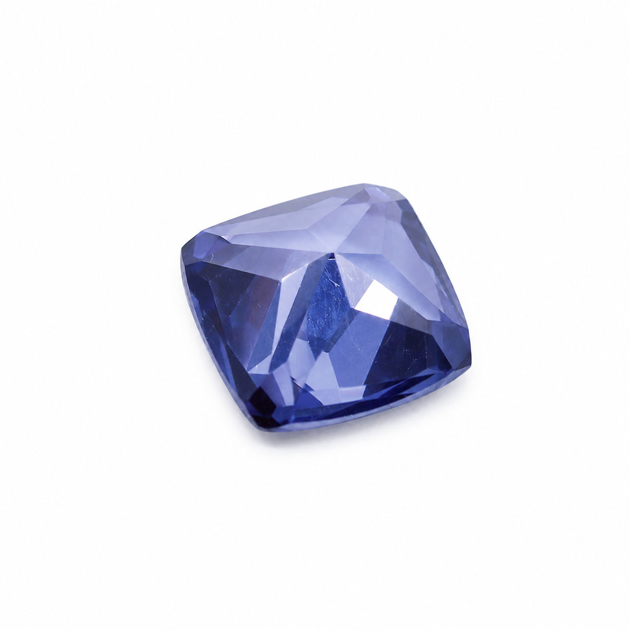 Cubic Zirconia (Tanzanite Color) Cushion Faceted
