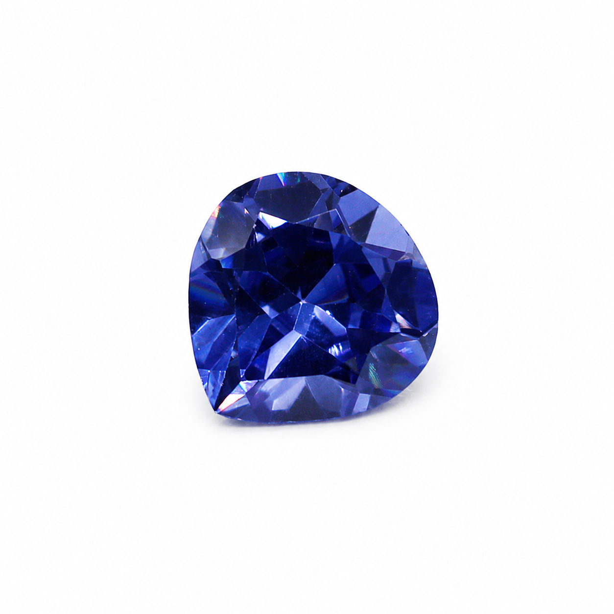 Cubic Zirconia (Tanzanite Color) Heart Shape Faceted