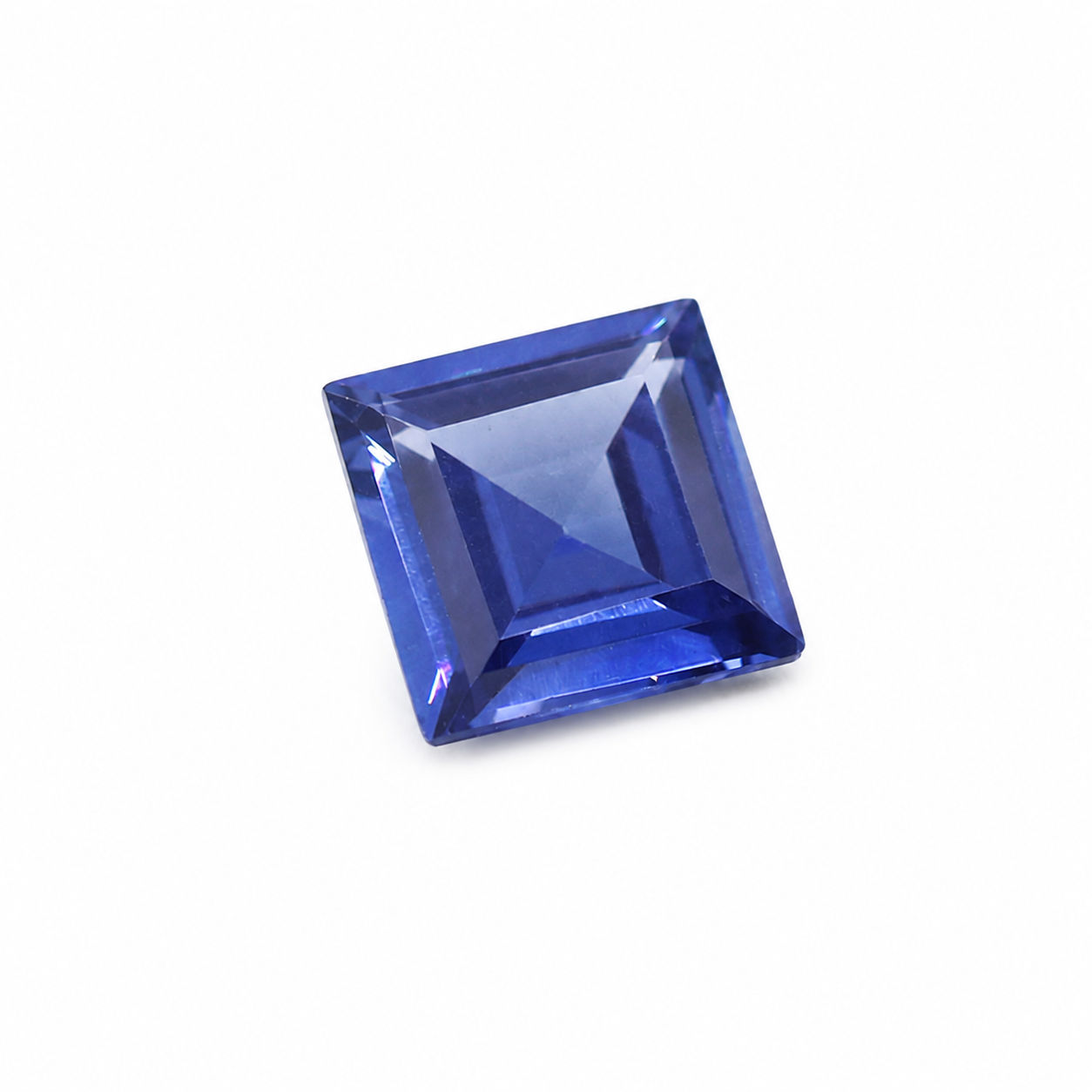 Cubic Zirconia (Tanzanite Color) Square Faceted