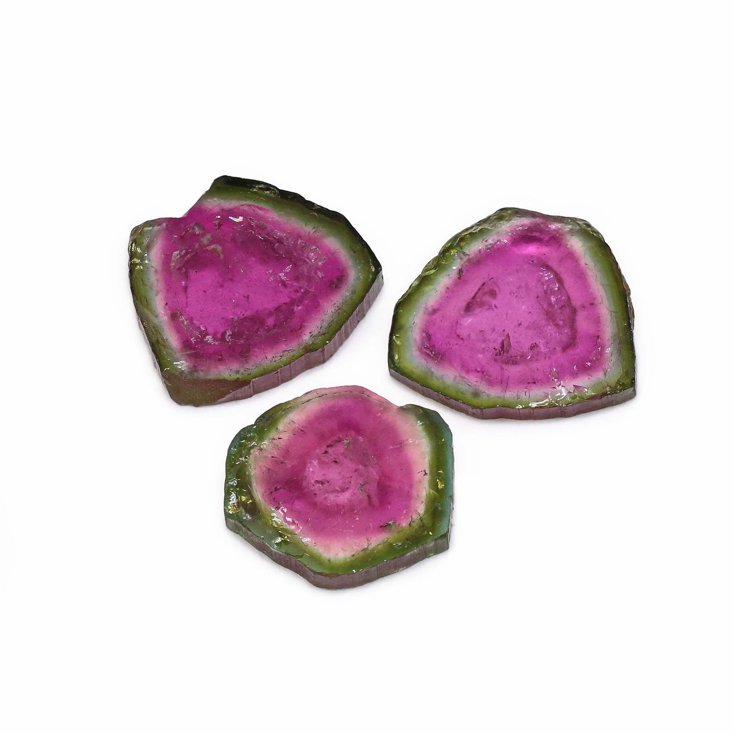 Watermelon Tourmaline 15x13.50mm To 17x13.50mm Slices
